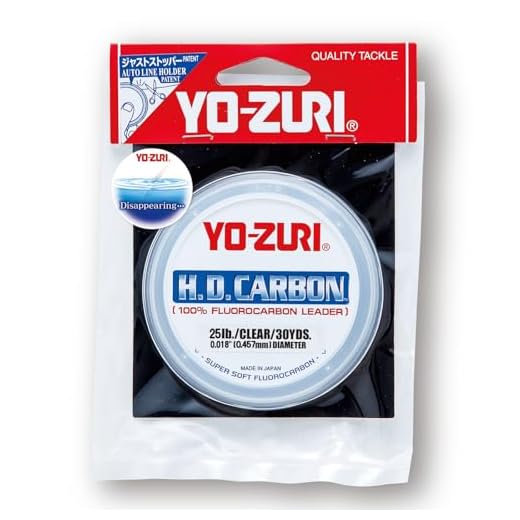 Yo-Zuri H.D. Carbon Fluorocarbon Leader Line, Clear, 25-Pound/30-Yard