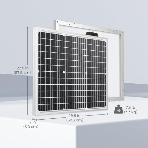 Renogy Solar Panel 50 Watt 12 Volt, High-Efficiency 50W Solar Panel Monocrystalline PV Module Power Charger for RV Marine Rooftop Farm Battery and Other Off-Grid Applications by Renogy - Image 8