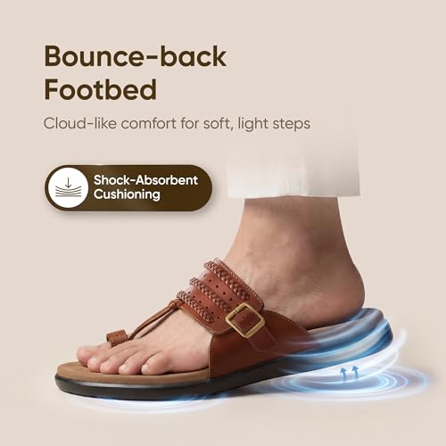 Image of Frido Puneri Chappal for Men | Available in 2 Options- Arch Support & Without Arch | Traditional Indian Leather Sandals with Memory Foam, Wide Toe Box & Zero Drop Design | Adjustable Ethnic Footwear