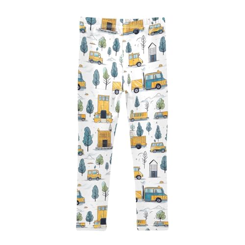 Girls' Leggings Truck Excavator Kids Yoga Tights Pants 1 Pack 208545492