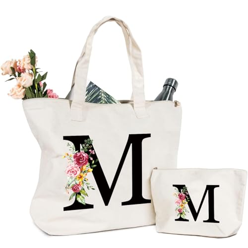 Letras Personalizadas Bolsa de lona, Bolso Tote de Mujer con