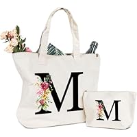 Letras Personalizadas Bolsa de lona, Bolso Tote de Mujer con