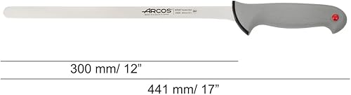 Miniatura 2 de ARCOS Cuchillo para rebanarcuchillo jamón de acero inoxidable nitrum de 12 pulgadas y hoja de 11.811 in. Mango ergonómico POM de polioximetileno.