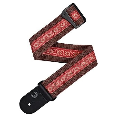 D'Addario Deluxe Cotton Guitar Strap, Brown Cover