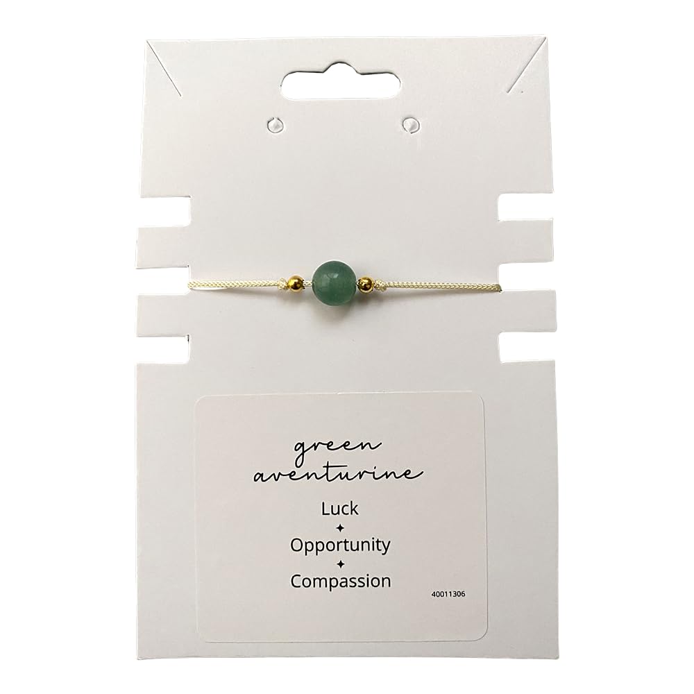 VIE Single Bead Wristlet, Green Aventurine