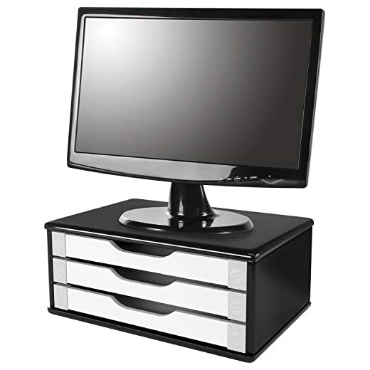 Suporte de Monitor, Souza & Cia, 3349, Black Piano com Branco
