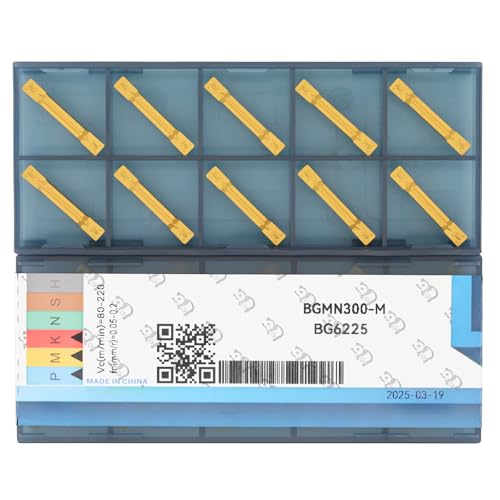 CDBP - CDBP Plaquette de gorge MGMN300-M Inserts en carbure de tournage largeur 3mm de rainurage, revêtement CVD, 10 pièces