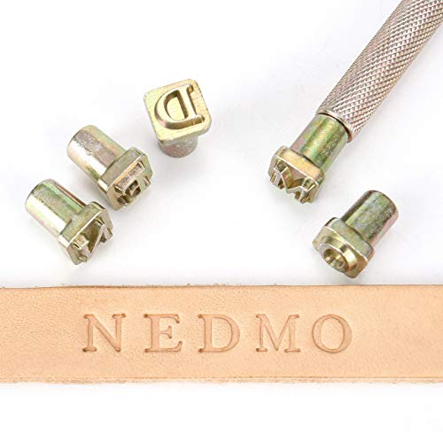 Yoption Conjunto de 27 ferramentas de estampagem de carft de couro, 26 letras de carimbos do alfabet