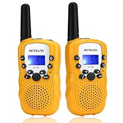 Retevis RT388 Walkie Talkie Niños, Juguetes Regalo...: PMR446 niños walkie talkies es totalmente legal y segura de usar en España y en otras áreas de Europa Un sonido claro y una buena recepción les diviertan a los niños con sus compañeros;Hecho con material duradero extenderá la vida útil La linterna in...