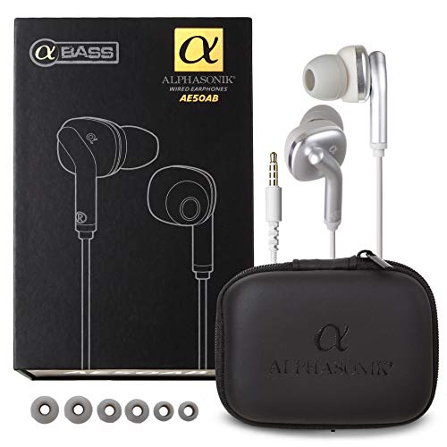 Alphasonik Premium In Ear Noise Isolating Headset Earphones/Earbuds/Headphones with Stereo Microphone & Remote Control Made for Apple iPhone iPad iPod Samsung Galaxy and More IOS/Android Smartphones