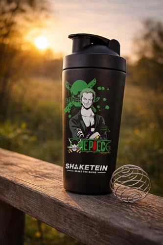 Image of Stainless Steel Gym Shaker Bottle 750ml | Leak Proof Protein Mixer Shaker | BPA Free | Metal Sports Water Bottle for Gym, Workout & Fitness (Anime-26-BLACK)
