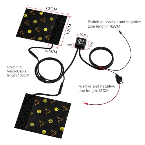 SOBMOTO 12V Heated Grip Wraps for Motorcycle/ATV/Snowmobile, Direct Battery or Acc Powered, Wrap-Around Design, 3 Heat Levels, IP67 Waterproof, Fits Over Existing Grips (Outer Diameter 1.2"–1.5") by SOBMOTO - Image 7