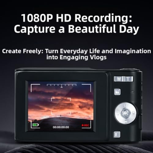 Cámara digital 4K para vlogging de estudiantes con selfie cam recargable 2
