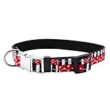 Pssopp Hundehalsband Robustes Katzenhalsband verstellbares Nylonhalsband Schnellverschluss Halsband Bequemes Sicherheitshalsband für Hunde und Welpen Katzen(S-Schwarzes Sternenbanner)