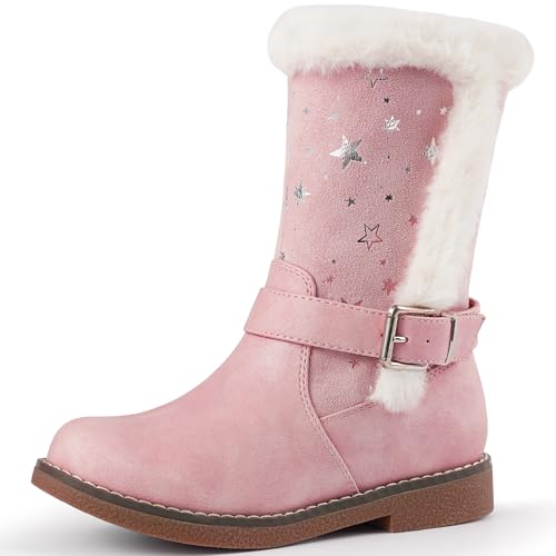KELISI Girls Boots Winter Side Zipper Boots for Girls Fashion Cute Snow Boot Outdoor Boots Shoes
