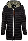 Un poco más largo camel active 320600-6E50 - Abrigo acolchado, Negro , 48