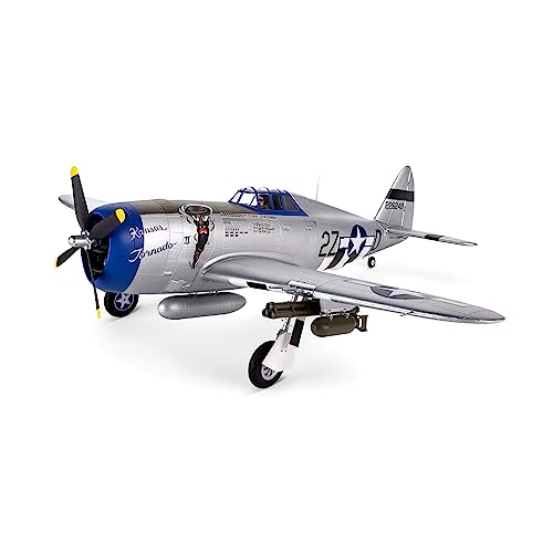 E-flite RC Airplane P-47 Razorback 1.2m BNF Basic-Transmitter Battery and Charger Not Included...