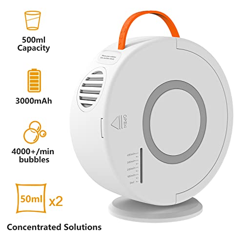 Bubble Machine Automatic Bubble Blower For Kids Toddlers Rechargeable Battery Portable Bubble Maker Electric Bubble Machine Auto Rotating 90°/360° Outdoor Toy For Birthday Party Wedding #TOP1