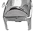 Tiger Chef Chafing Dish Buffet Set - Stainless Steel Chafer - Roll-Top Chaffing Dishes 8 Quart and Plastic Salad Tong - Chafer and Buffet Warmer Set