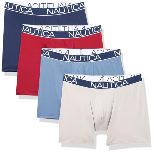 Nautica Men's 4-Pack Brushed Micro Boxer Briefs