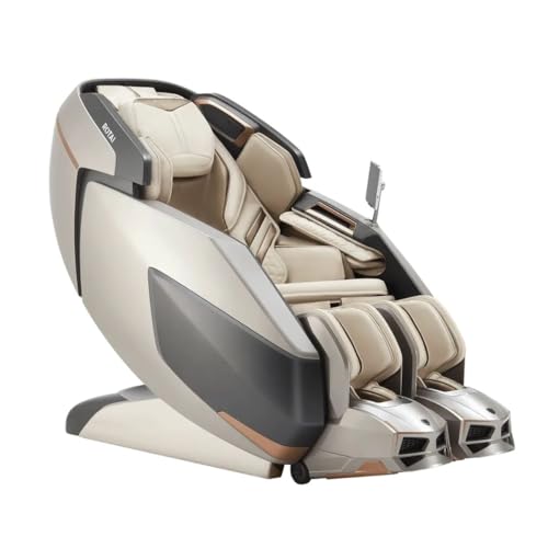 Image of ROTAI R-AUREX Advanced 4D Luxury Zero Gravity Recliner Chair with Cycling Mode & 12 Auto Programs | Full Airbag Coverage with Touch Control & Charging for Home & Office (Silver)