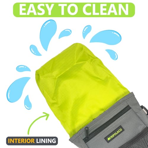 TRIPOLACO Leckerlitasche für Hunde – Magnetischer Leckerlibeutel für Hunde mit Mehreren Taschen, Kotbeutelspender & Handyfach, 3 Tragevarianten - Idealer Futterbeutel Hundetraining & Spaziergänge