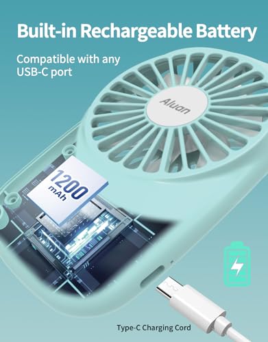 Aluan ALC-MF180505 Handheld Mini Fan Powerful Small Personal Portable Speed Adjustable Usb Rechargeable Eyelash Fan thumb #3