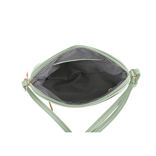 Image of SG SUGU Lunar Lightweight Medium Dome Crossbody Bag Shoulder Bag with Tassel | Zipper Pocket | Adjustable Strap