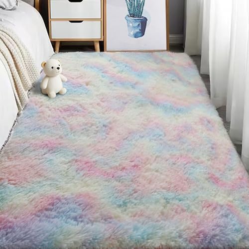 Tapis lavable et antidérapant 310x310 cm à poils longs brillants - 2