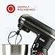 Küchenmaschine - Classic Kitchen Chef - Küchenmixer - Küchenroboter mit 4,5 Liter Fassungsvermögen, 1300-Watt-Motor (Schwarz)