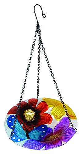 Gardman Bird Bath, Glass Multi-Colour, 20 x 20 x 4 cm