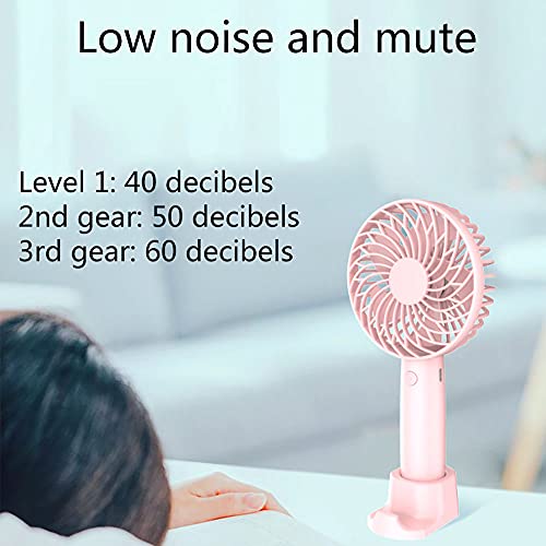 Ventilateur portable mini-main USB avec 3 vitesses et batterie de 1200mAh