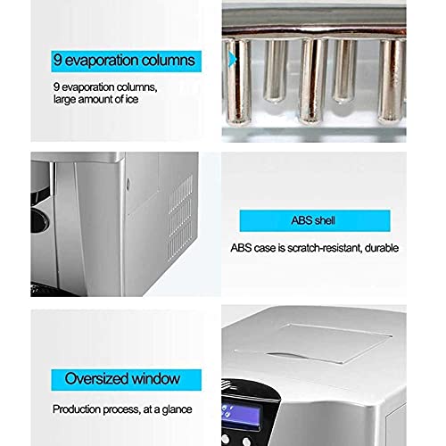 Mini fabricadora de cubos de hielo para encimera, máquina todo en uno para hacer hielo y agua potable, produce hasta 15 kg de hielo por día, dimensiones 370 x 310 x 350 mm miniatura 5