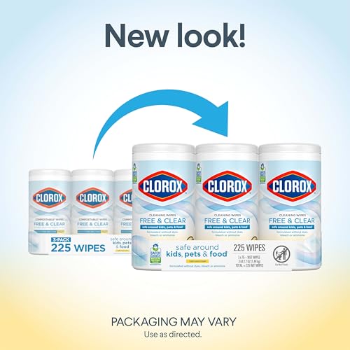 Save on Clorox Free & Clear Lemon Scent Cleaning Wipes, 3-Pack