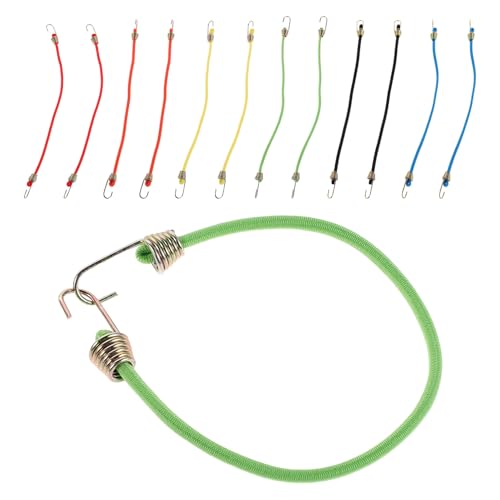 Hemobllo 24 Piezas Correas Elásticas Mini con Ganchos Cuerdas Bungee Resistentes para Fijar Equipaje Compactas para Bicicleta Moto Camión y Actividades al Aire