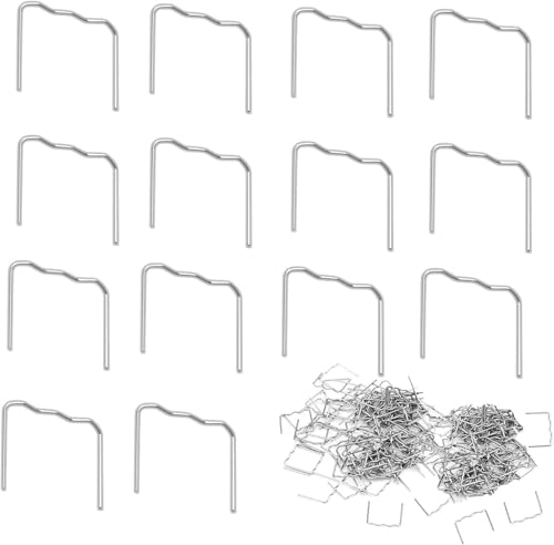 Image of Serplex 600Pcs Plastic Welding Staples Set with 2 Types Hot Staples 0.6mm 0.8mm Wave Hot Staple Welding Supplies for Welder Gun to All Plastic Fix Repair Car Bumpers Cracks and Craft