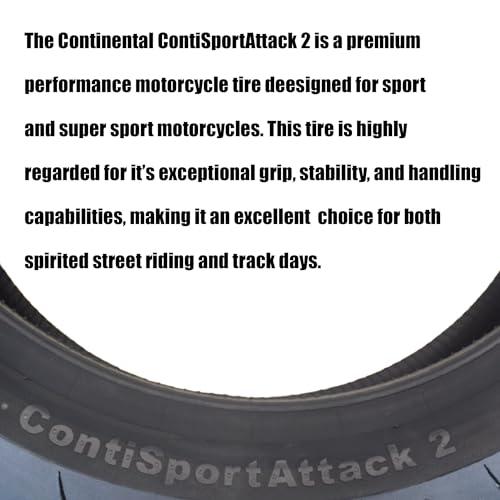 Continental 02440060000 02440140000 Contisportattack 2 120/70Zr17 Front & 190/55Zr17 Rear Sports Motorcycle Tires thumb #8