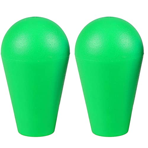 HAAMIIQII 2PCS Oval Joystick Head Bat Top Ellipse Handle Knob for Replacement Arcade DIY Parts (2 Green)