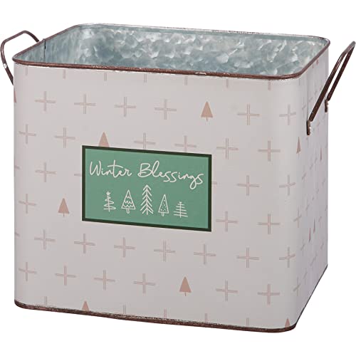 Primitives-by-Kathy-Merry-Everything-Happy-Always-Winter-Blessings-Decorative-Bin-Set Primitives by Kathy Merry Everything Happy Always Winter Blessings Decorative Bin Set