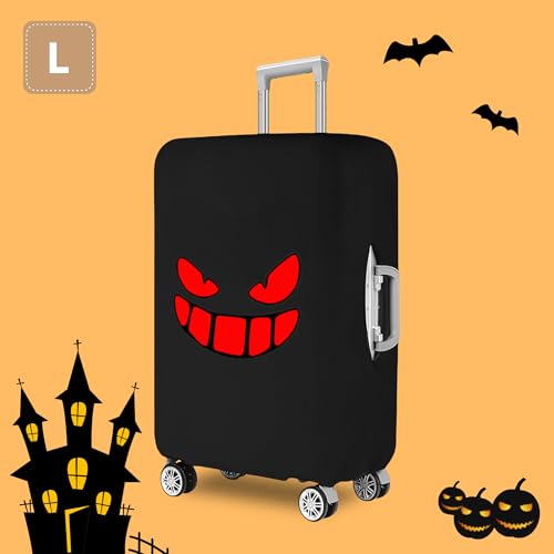 Travel Luggage Cover Thicker Spandex Suitcase Protector Elastic Washable Baggage Covers (L (for 27-28 inch luggage), Red Eye)2