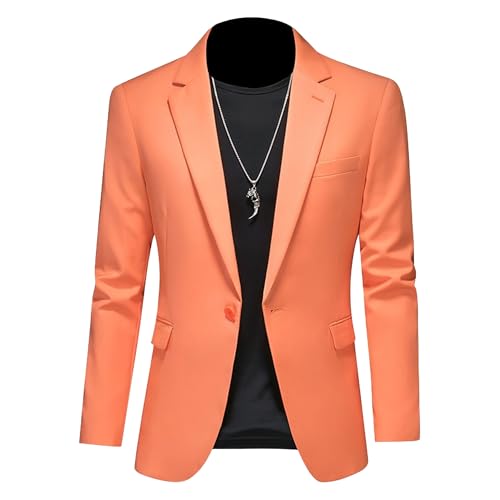 Men's Slim Fit Business Blazer Stylish Casual Versatile Suit Jacket Solid Color Banquet Plus Size Sport Coat