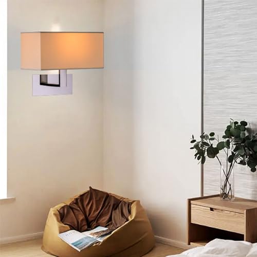 Luminaria de pared moderna en acero inoxidable y pantalla textil de alta gama 6