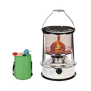 Kerosine-ruimteverwarmer, fornuis, 9000 BTU/H kerosine-verwarming voor binnen, 6 l convectie-kerosine-kachel voor binnen, draagbare kerosine-verwarmingsbrander, met fornuiszak en lont