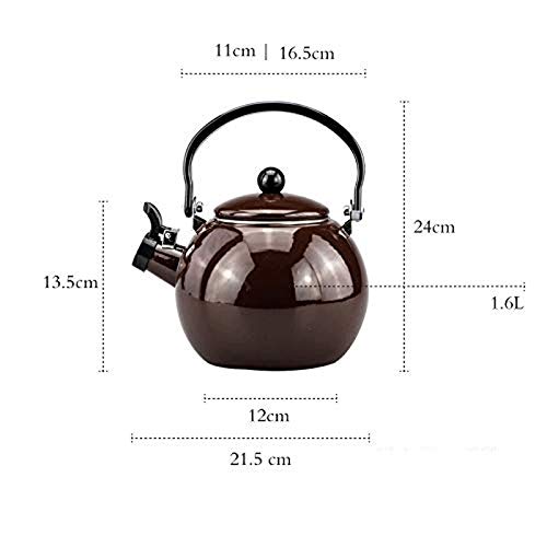 Lkyboa Teapot, Porcelain Tea Pot Blooming And Loose Leaf Teapot Enameled Tea Kettles Whistling Hot Water Kettle (Color : Brown) #TOP1