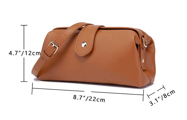 Retro Genuine Leather Doctor's Purse for Women Vintage Crossbody Bag (Coffee)2