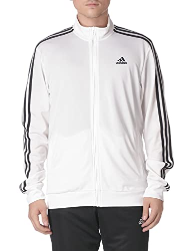 Image of adidas Men's Warm-up Tricot Regular 3-stripes Track Jacket White /Black X-Large