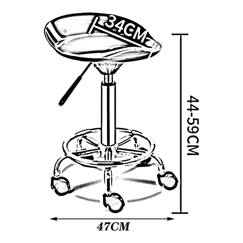 Tabouret de traitement à roulettes et chaise de bar pivotante - 4