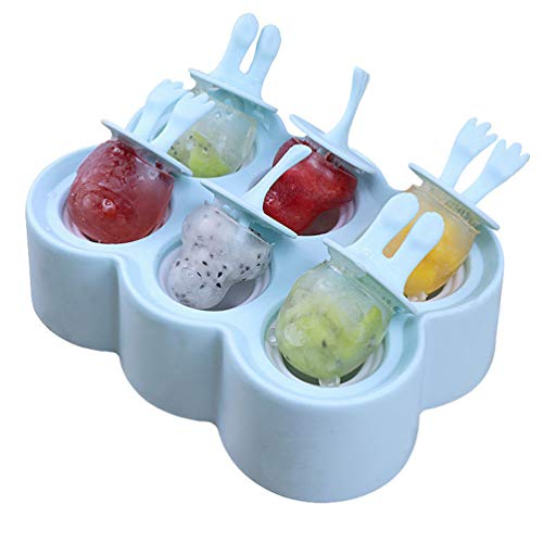 Moldes de picolé de silicone KesYOO, moldes para fazer sorvete para casa, cozinha, loja, azul celest