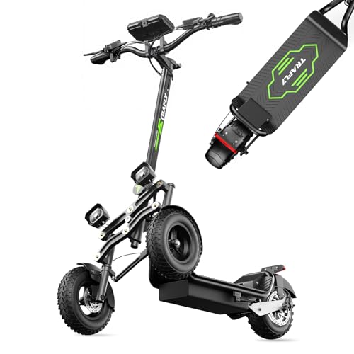 TRAFLY-M9 3 Wheel Electric Scooter for Adults with Dash Cam, 48V 47 Mile Long Range Commuter, 12