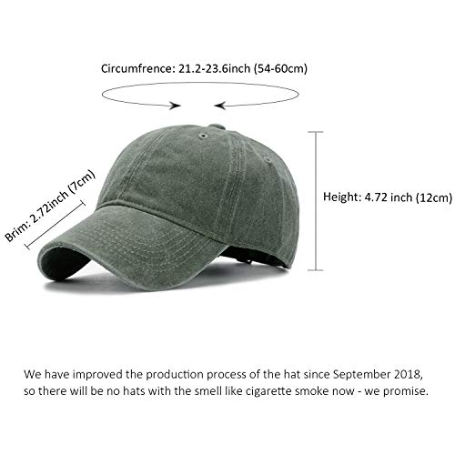 Image of HH HOFNEN Baseball Cap Washed Cotton Unstructured Vintage Hat for Men Women